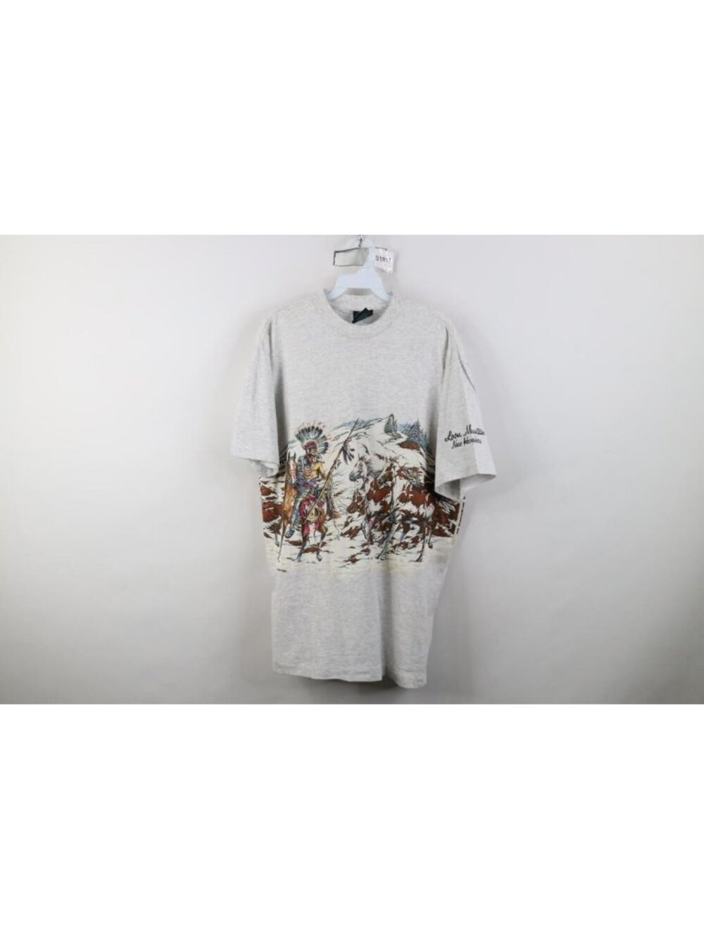 Vtg 90s Streetwear Mens Large Native American Horse All Over Print T-Shirt USA